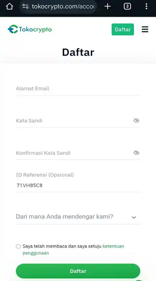 Cara Deposit Trust Wallet Dari Tokocrypto