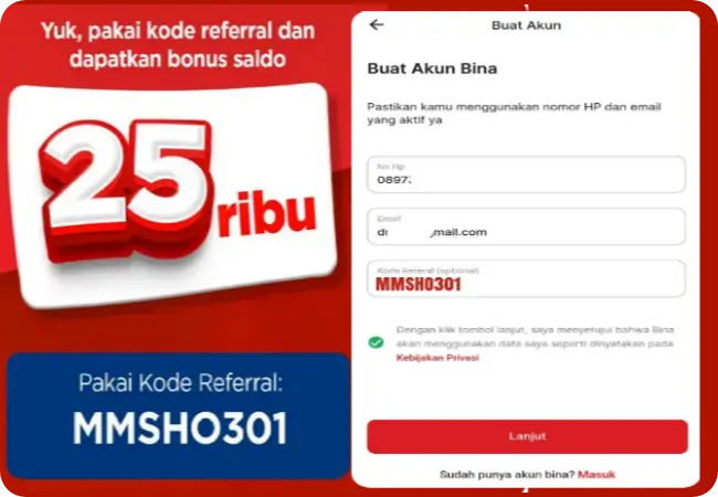 Kode Referral BINA (Bank INA) Terbaru April 2026: MMSHO301