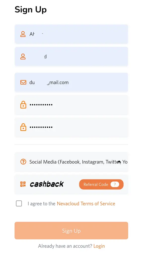 Referral Code Nevacloud