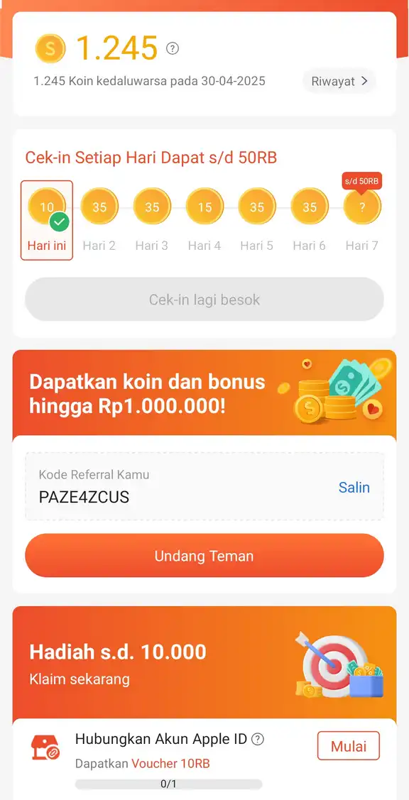 Kode Referral ShopeePay 100 Ribu Kode referral shopeepay dimana letaknya Kode referral shopeepay 110 ribu Kode referral Shopeepay 9 Digit Cara memasukkan kode referral ShopeePay Kode referral ShopeePay Later