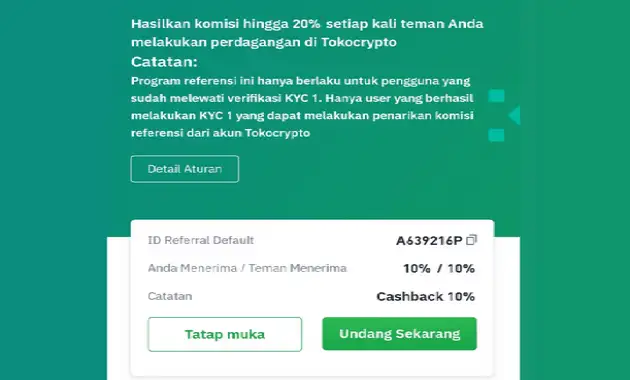 Cara Mendapatkan Kode Referral Tokocrypto