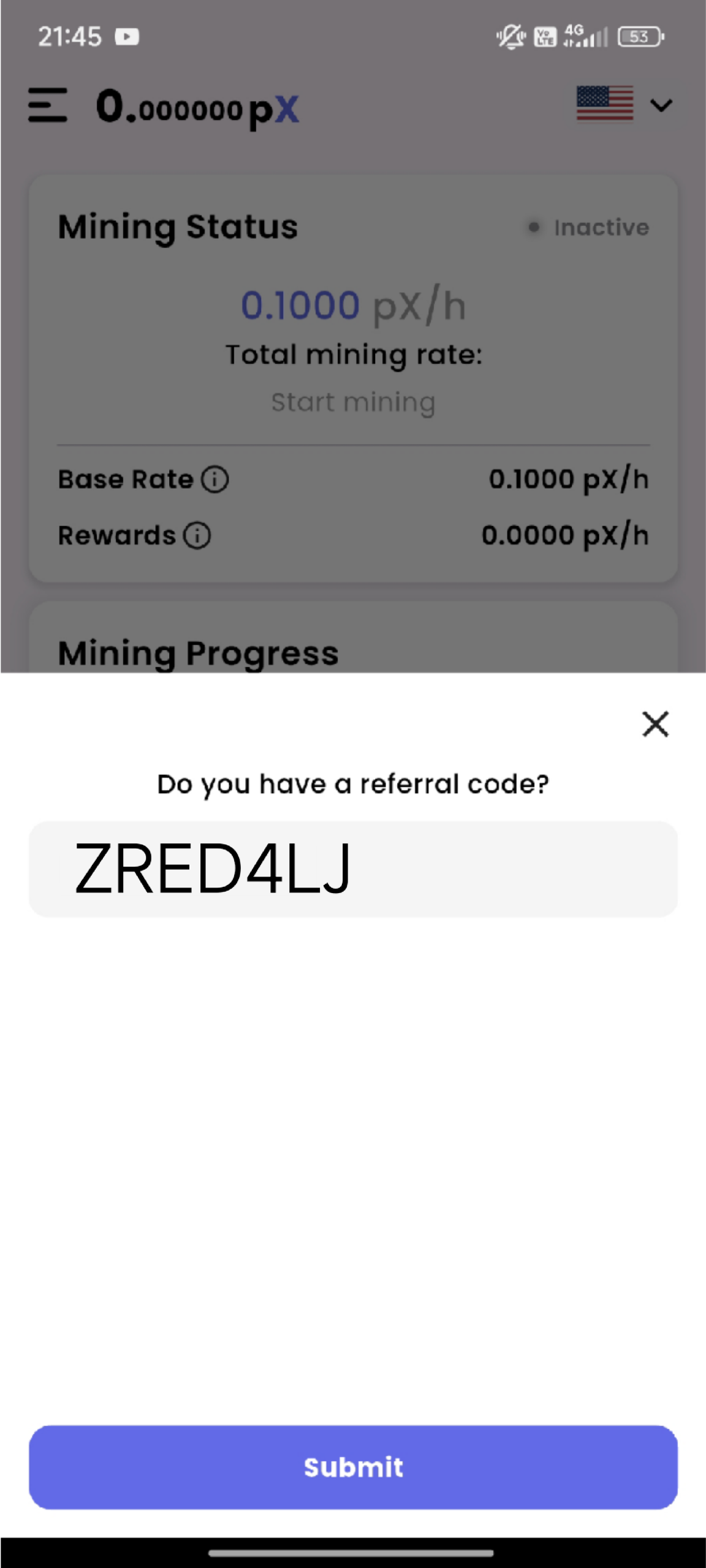 Kode Referral Code PX Network